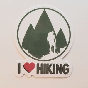 10/$10 I ❤ Hiking Sticker